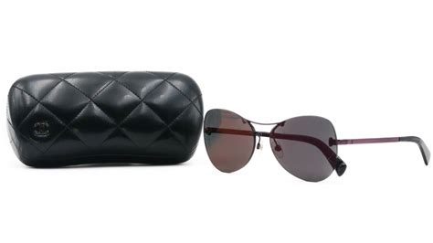 chanel women's purple sunglasses with case 4216 c.467 c1 58mm|CHANEL Mirrored Round Sunglasses 4216 Purple.